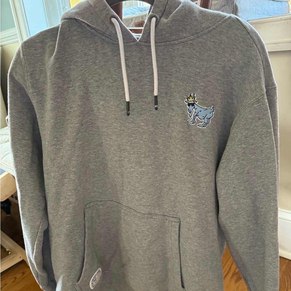 Classic Gray Hoodie with Embroidered Design